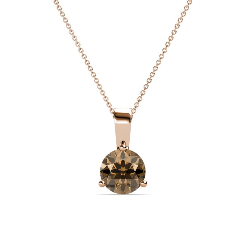 Calista 6.50 mm Smoky Quartz Solitaire Pendant 