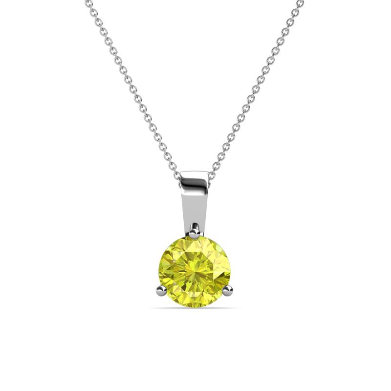 Calista 6.50 mm Yellow Diamond Solitaire Pendant 