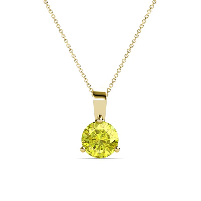 Calista 6.50 mm Yellow Diamond Solitaire Pendant 