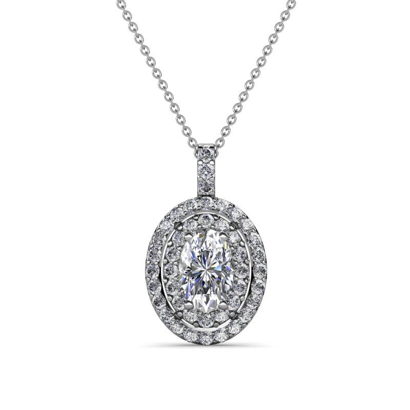 Calice Diamond Double Halo Pendant 