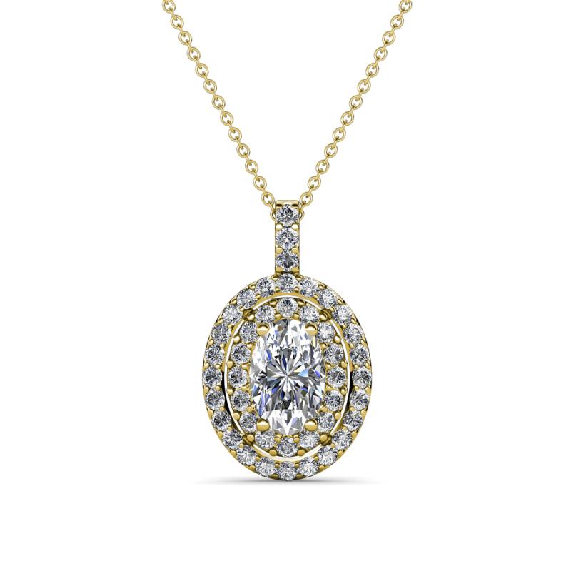 Calice Diamond Double Halo Pendant 