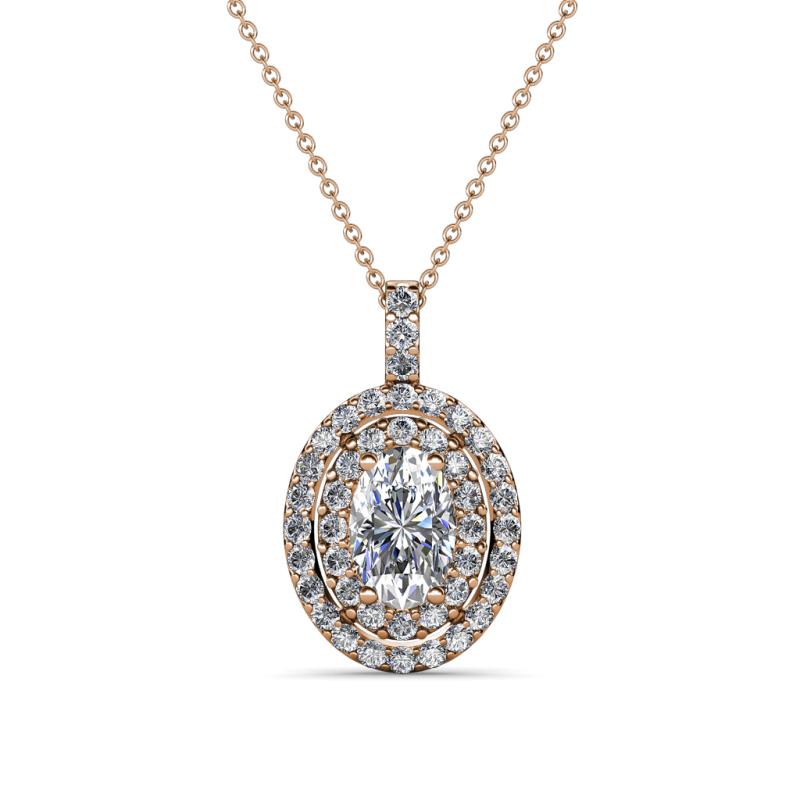 Calice Diamond Double Halo Pendant 