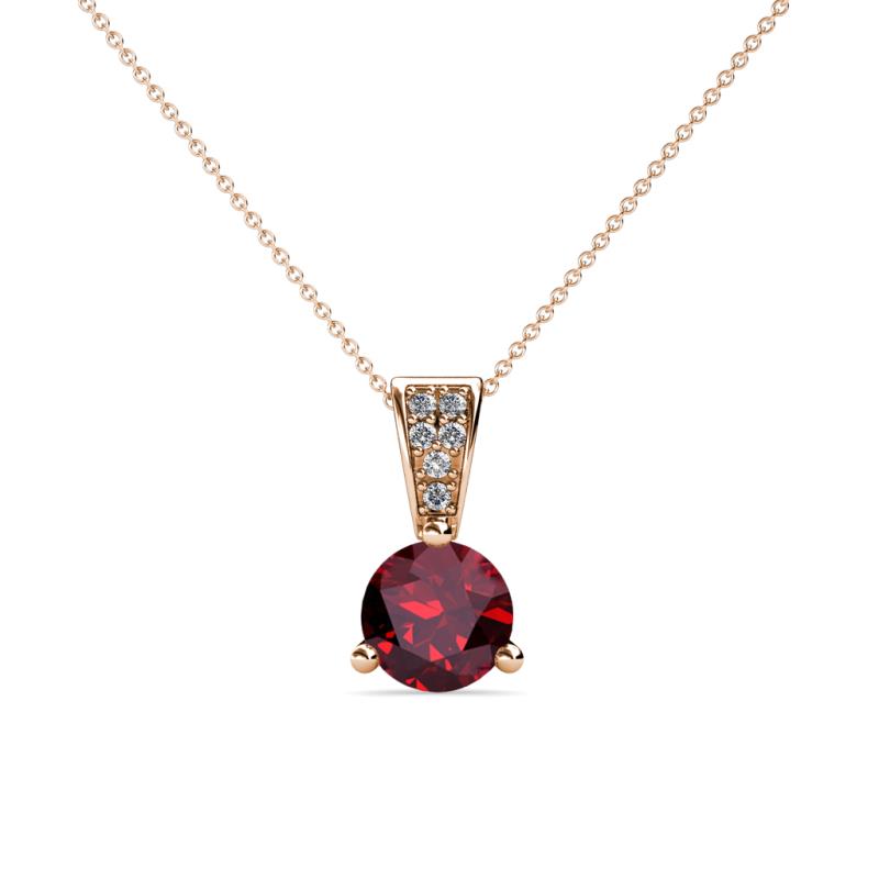Florin Ruby and Diamond Pendant 