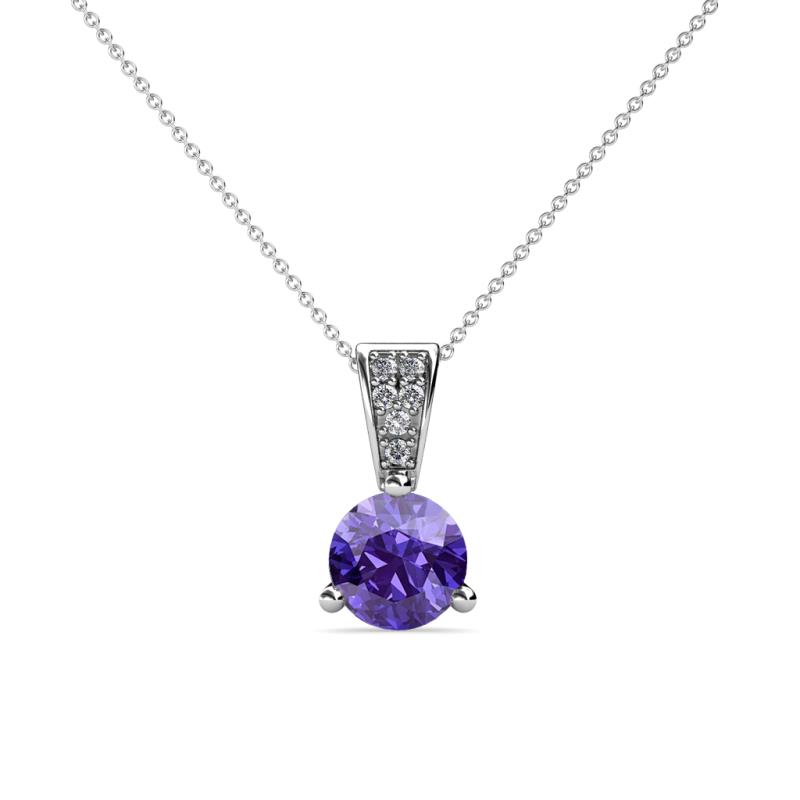 Florin Iolite and Diamond Pendant 