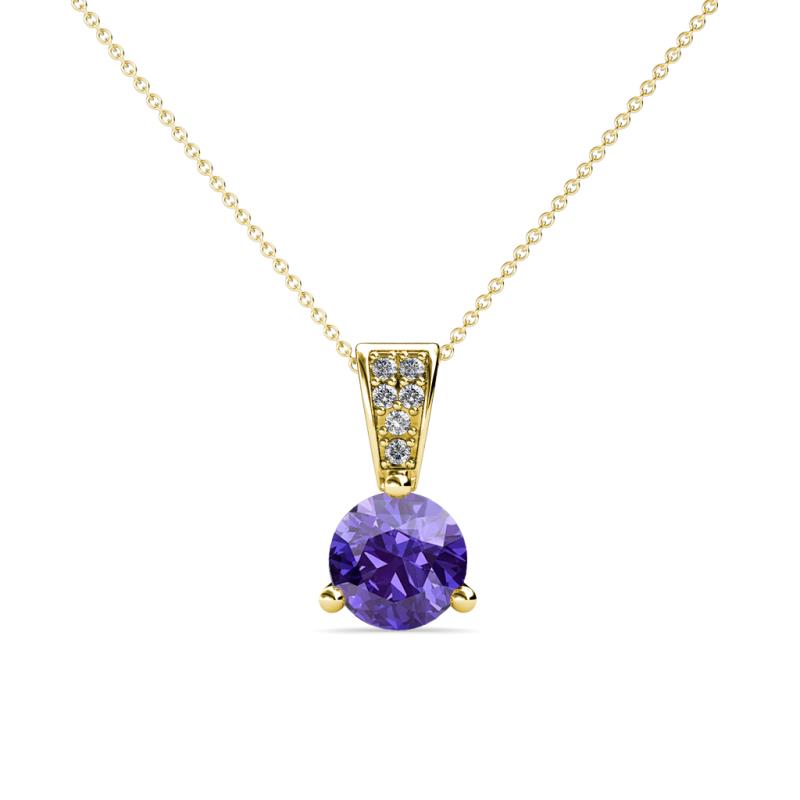Florin Iolite and Diamond Pendant 