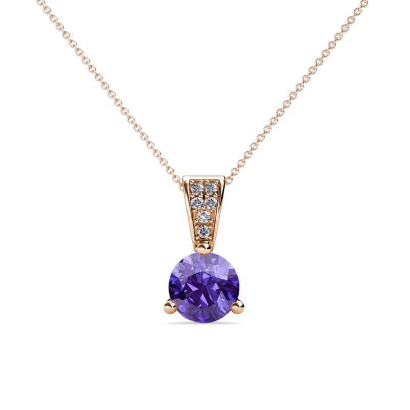 Florin Iolite and Diamond Pendant 