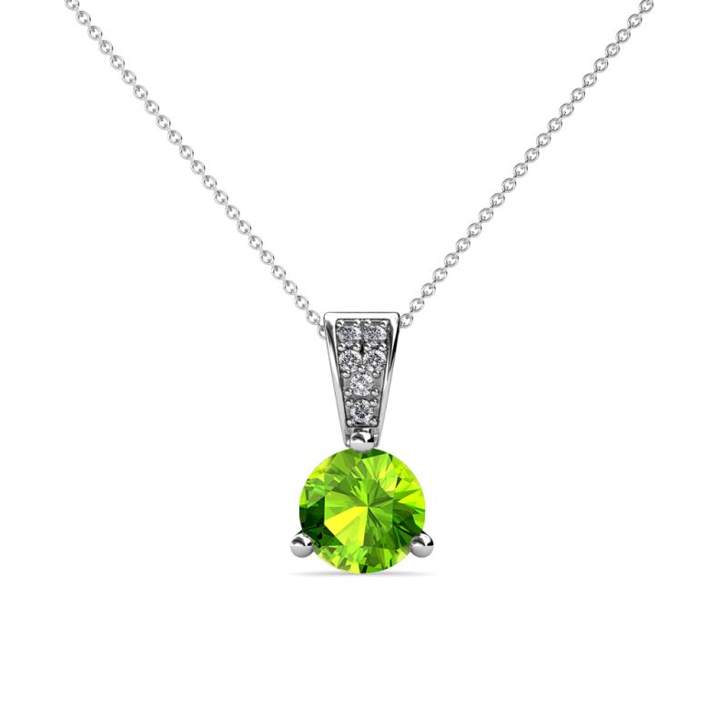 Florin Peridot and Diamond Pendant 