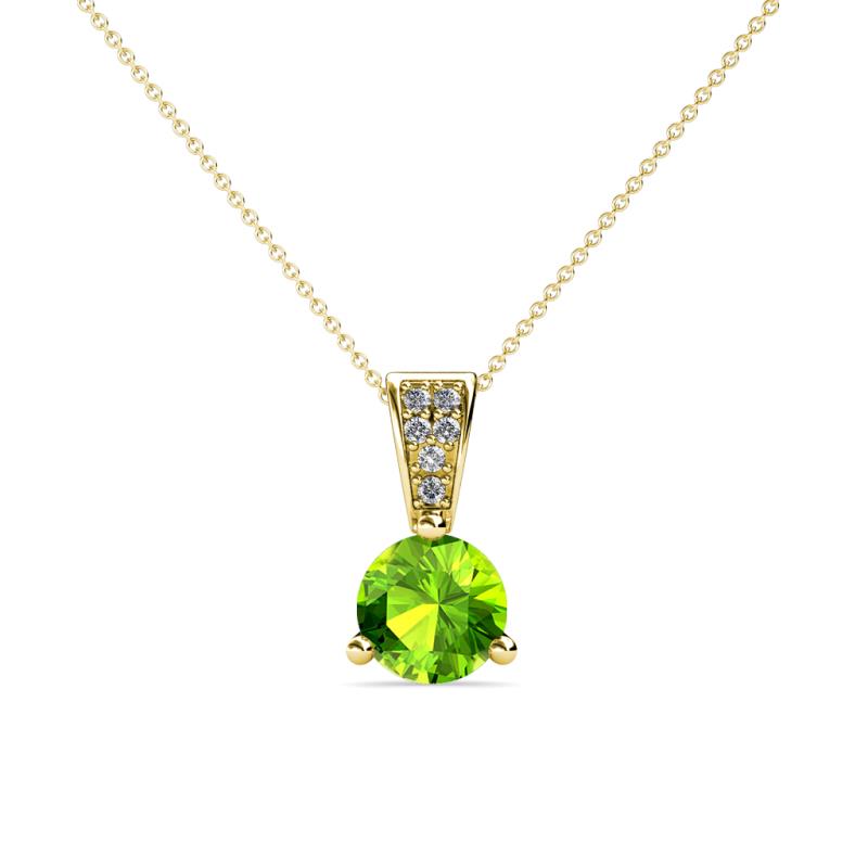Florin Peridot and Diamond Pendant 