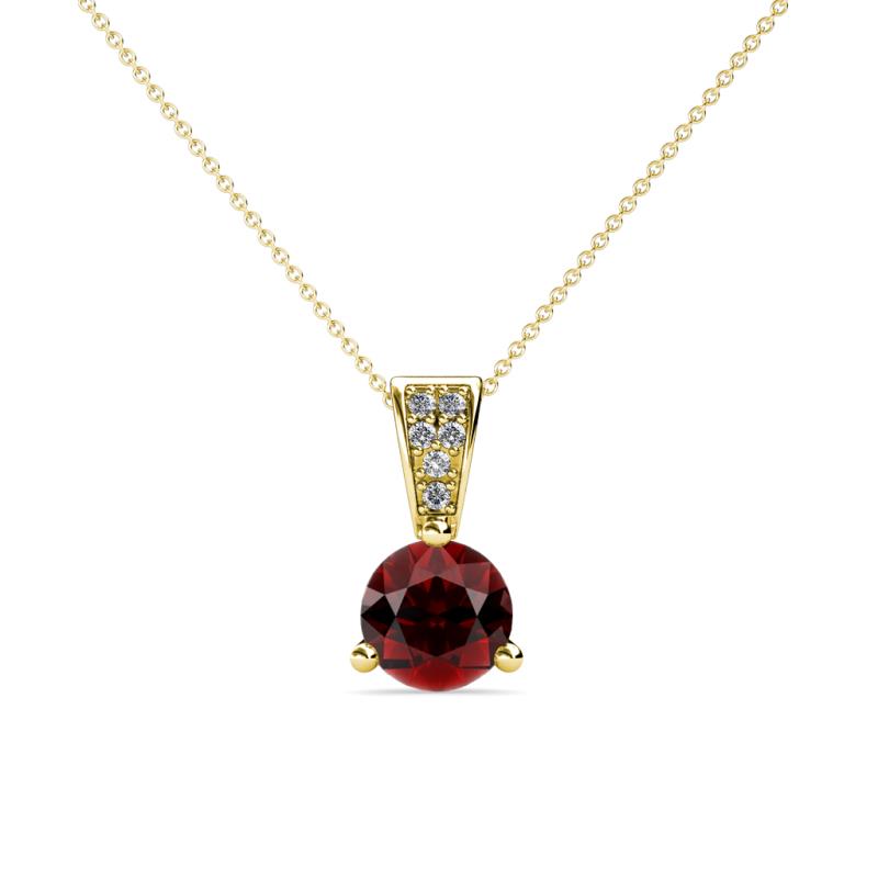 Florin Red Garnet and Diamond Pendant 