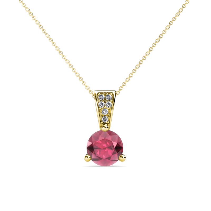 Florin Rhodolite Garnet and Diamond Pendant 