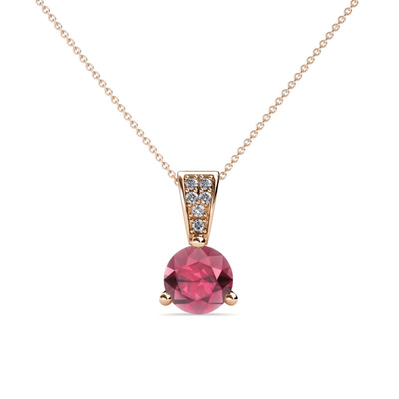 Florin Rhodolite Garnet and Diamond Pendant 