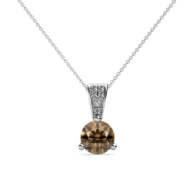 Florin Smoky Quartz and Diamond Pendant 