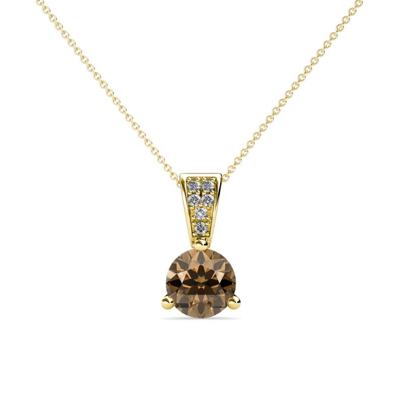 Florin Smoky Quartz and Diamond Pendant 