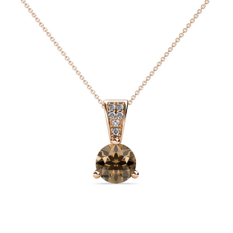 Florin Smoky Quartz and Diamond Pendant 
