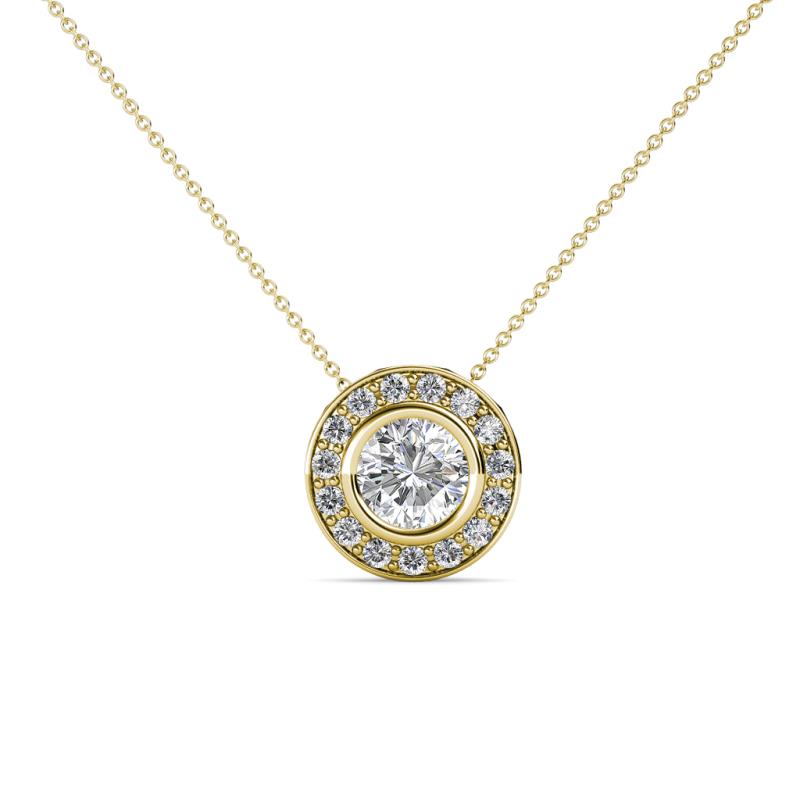 Kitra Diamond Halo Pendant 