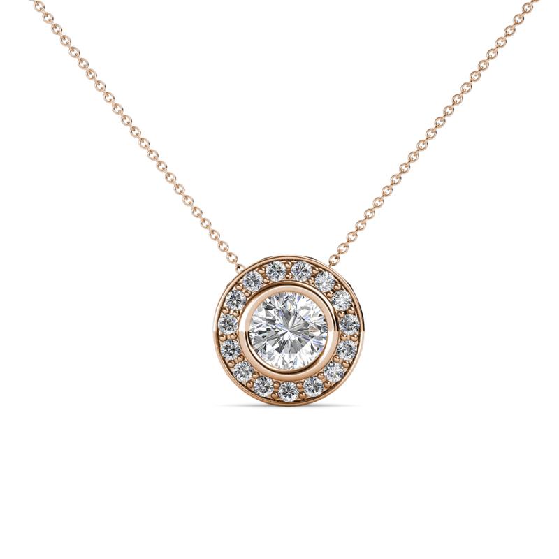 Kitra Diamond Halo Pendant 
