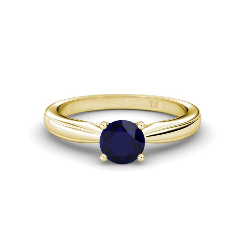 Adsila Blue Sapphire Solitaire Engagement Ring 