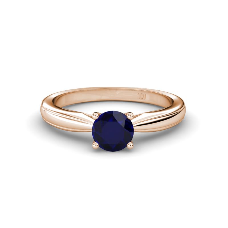 Adsila Blue Sapphire Solitaire Engagement Ring 