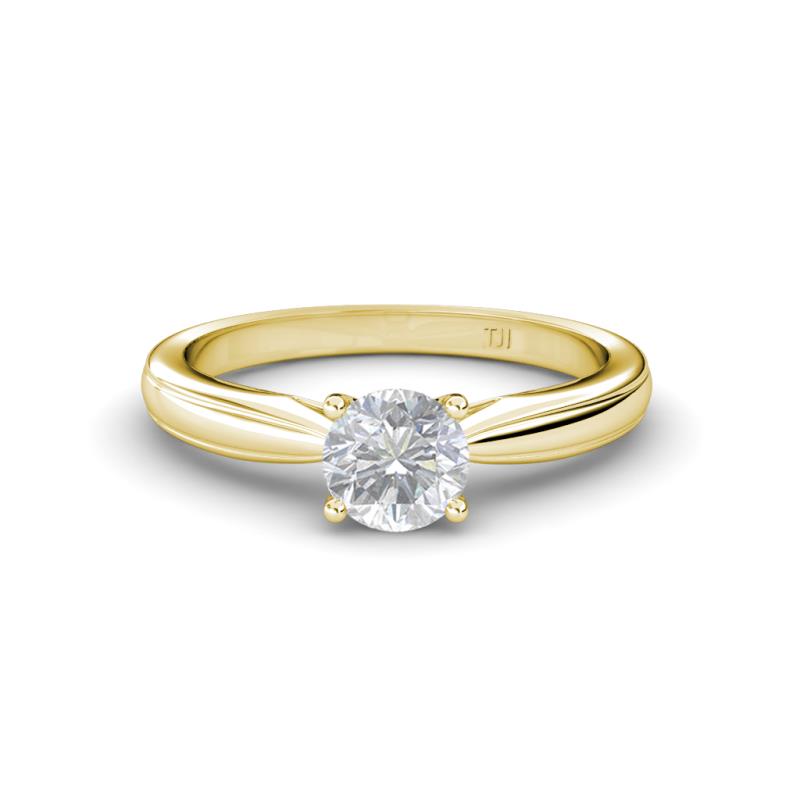 Adsila White Sapphire Solitaire Engagement Ring 