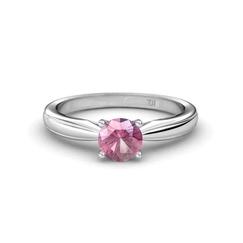 Adsila Pink Tourmaline Solitaire Engagement Ring Pink Tourmaline Womens Solitaire Engagement Ring ct K White Gold