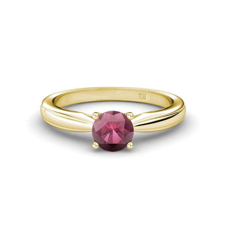 Adsila Rhodolite Garnet Solitaire Engagement Ring 