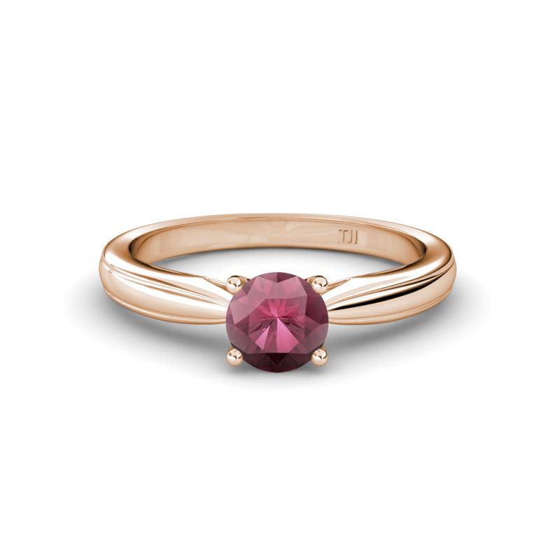 Adsila Rhodolite Garnet Solitaire Engagement Ring 