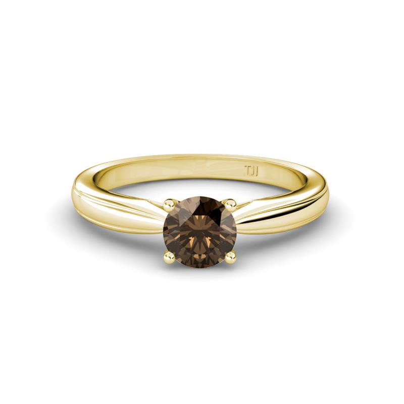 Adsila Smoky Quartz Solitaire Engagement Ring 