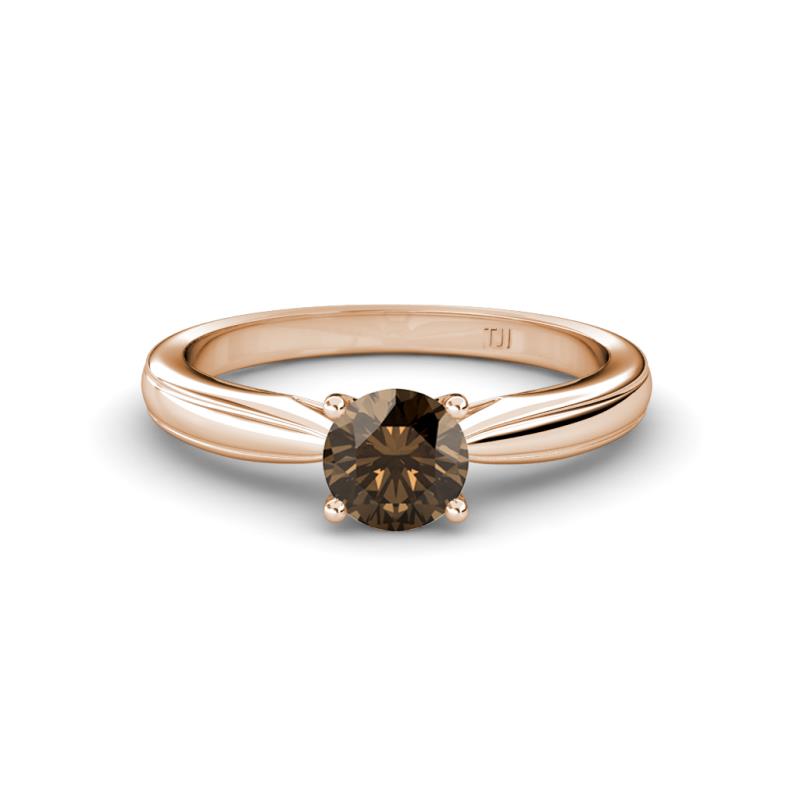 Adsila Smoky Quartz Solitaire Engagement Ring 