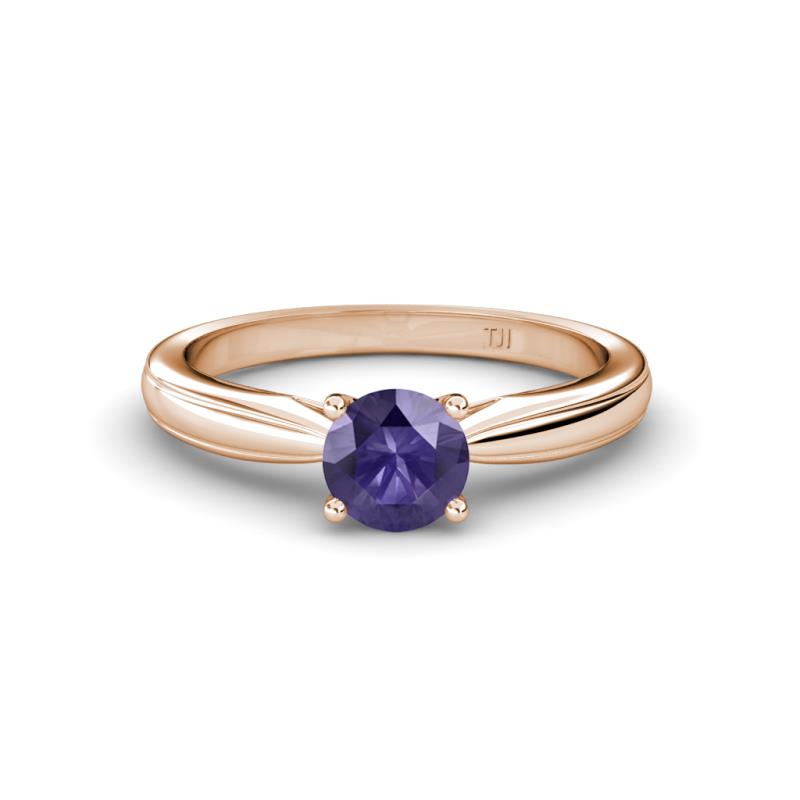 Adsila Iolite Solitaire Engagement Ring 