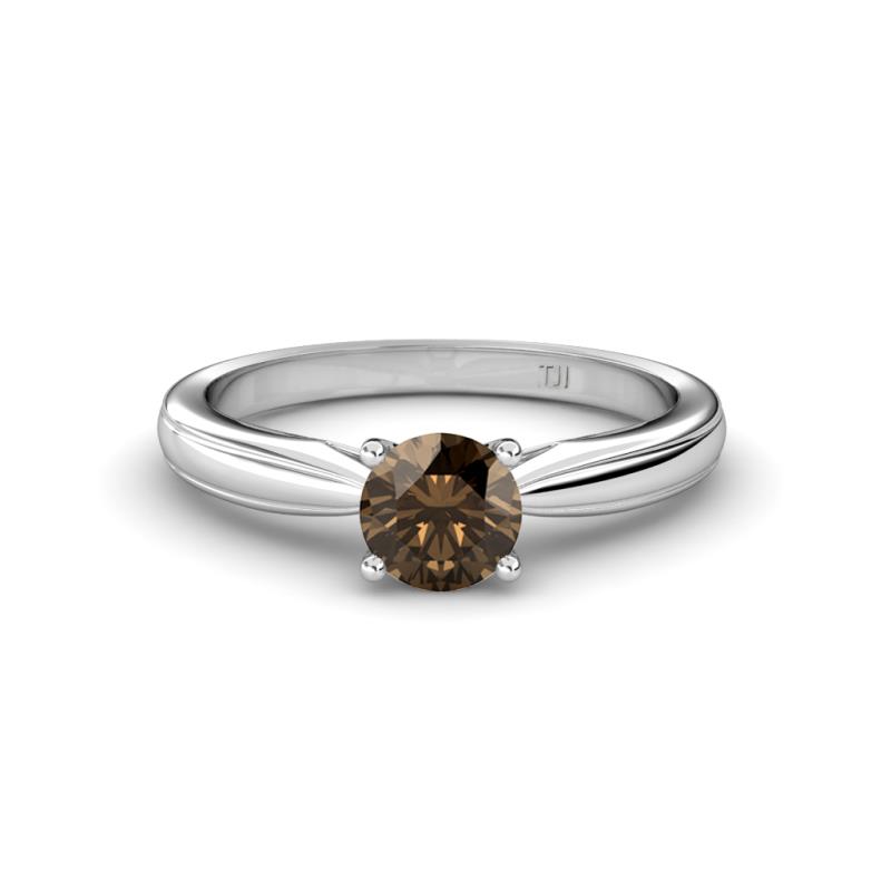Adsila Smoky Quartz Solitaire Engagement Ring 