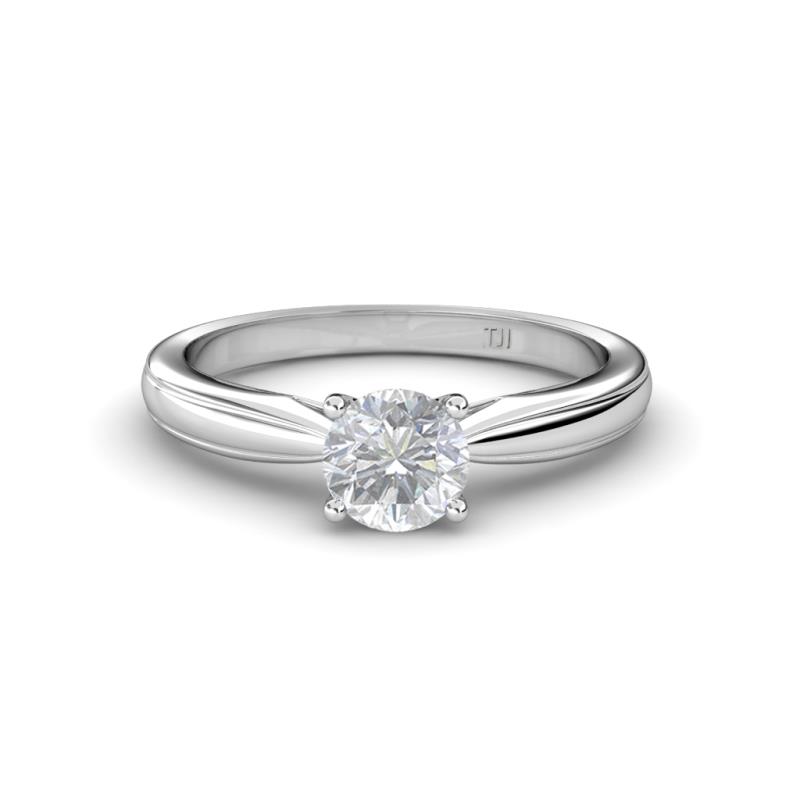 Adsila White Sapphire Solitaire Engagement Ring 