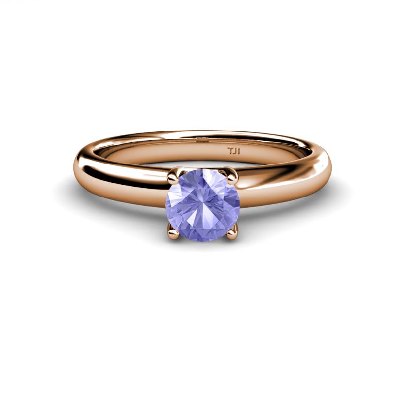Bianca 6.50 mm Round Tanzanite Solitaire Engagement Ring 
