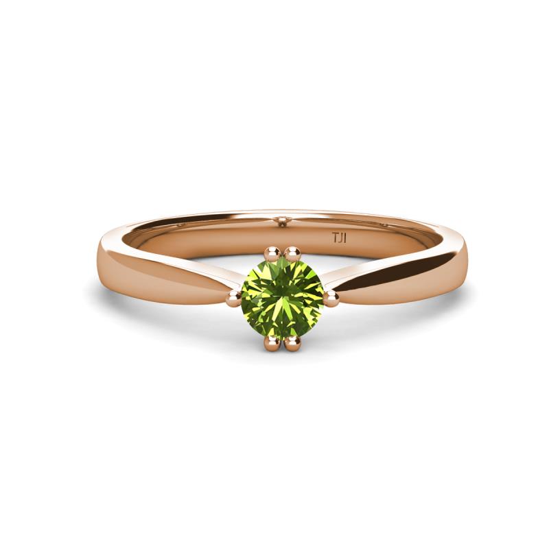 Isla 5.00 mm Round  Peridot Solitaire Engagement Ring  