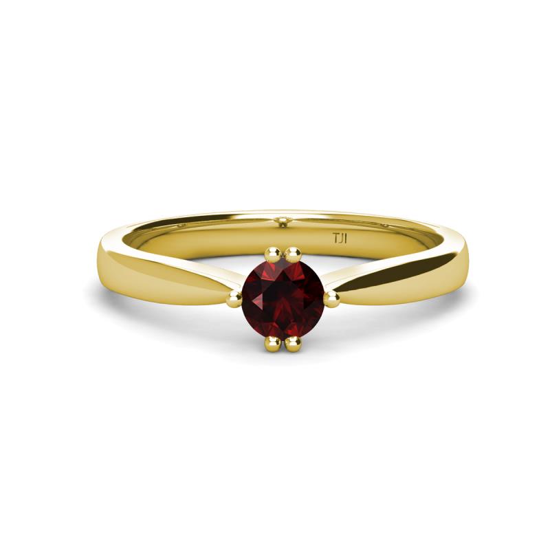 Isla 5.00 mm Round  Red Garnet Solitaire Engagement Ring  