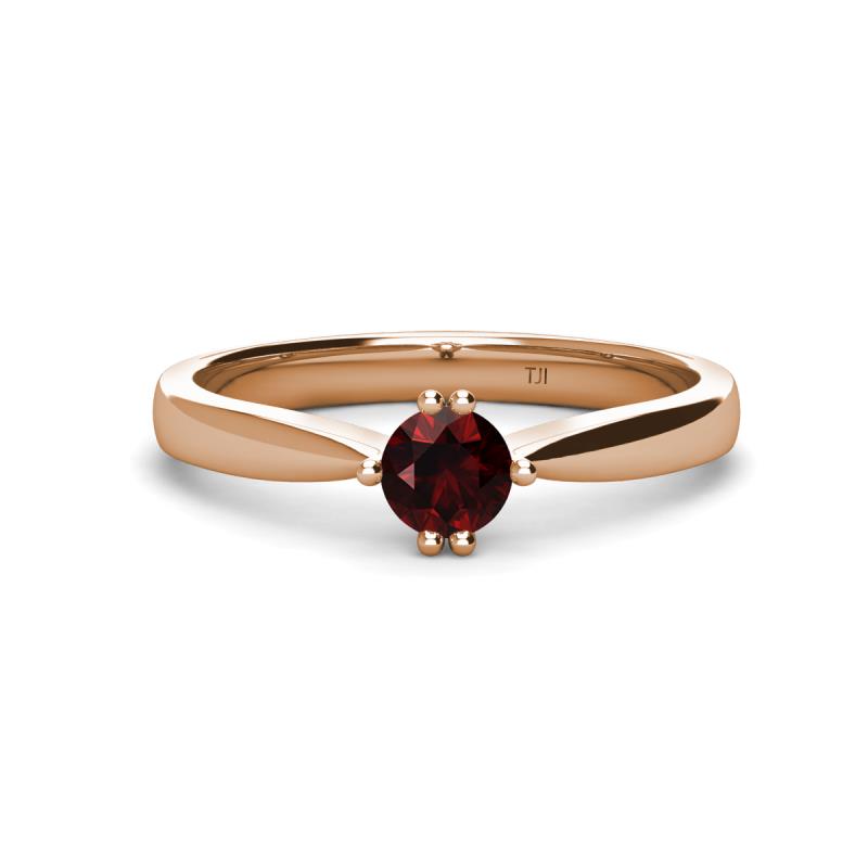 Isla 5.00 mm Round  Red Garnet Solitaire Engagement Ring  