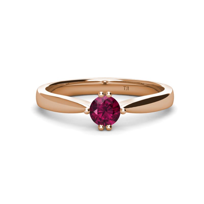 Isla 5.00 mm Round  Rhodolite Garnet Solitaire Engagement Ring  