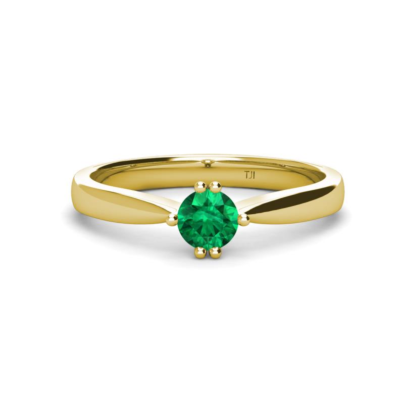 Isla 5.00 mm Round  Emerald Solitaire Engagement Ring  