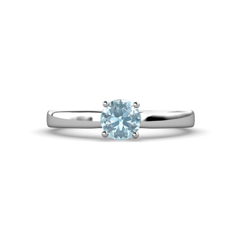 Annora Aquamarine Solitaire Engagement Ring 