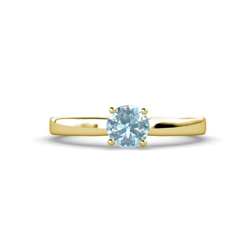 Annora Aquamarine Solitaire Engagement Ring 