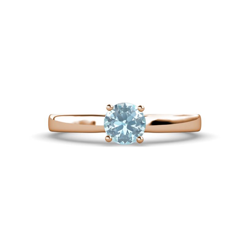 Annora Aquamarine Solitaire Engagement Ring 