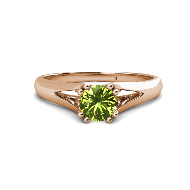 Adira 6.50 mm Round Peridot Solitaire Engagement Ring 