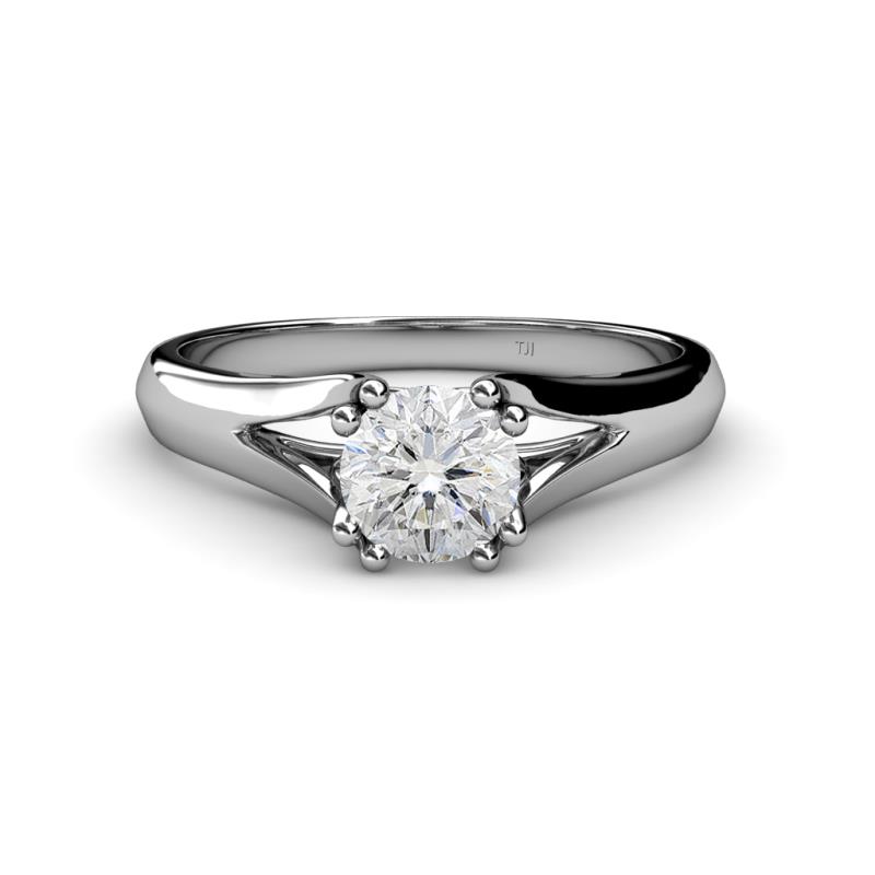 Adira 6.00 mm Round White Sapphire Solitaire Engagement Ring 