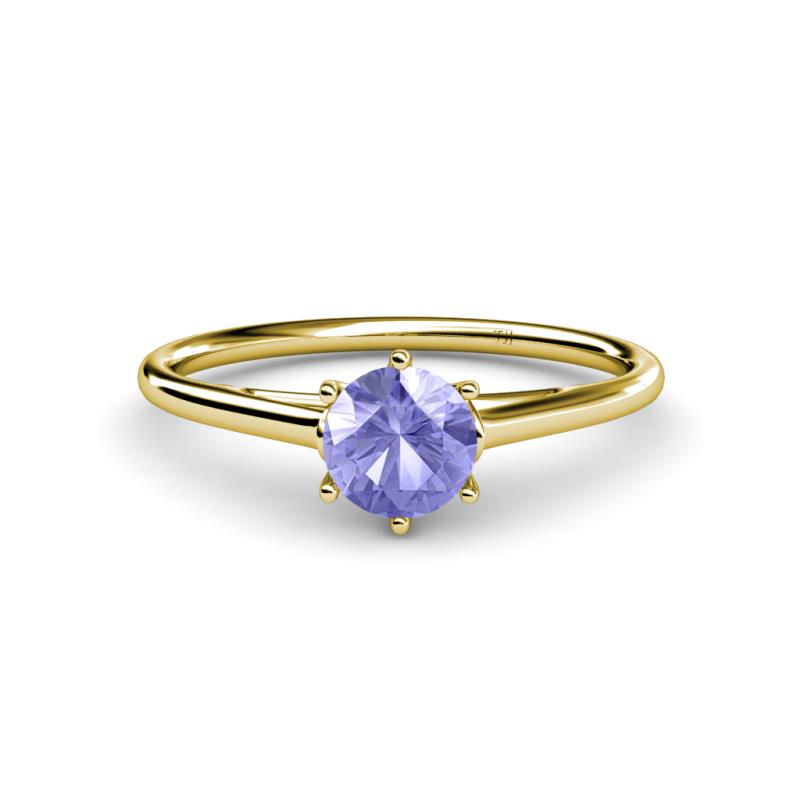 Verena 6.50 mm Round Tanzanite Solitaire Engagement Ring 