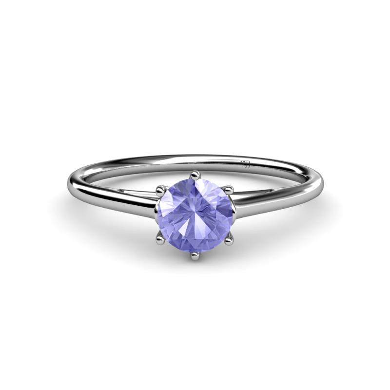 Verena 6.50 mm Round Tanzanite Solitaire Engagement Ring 