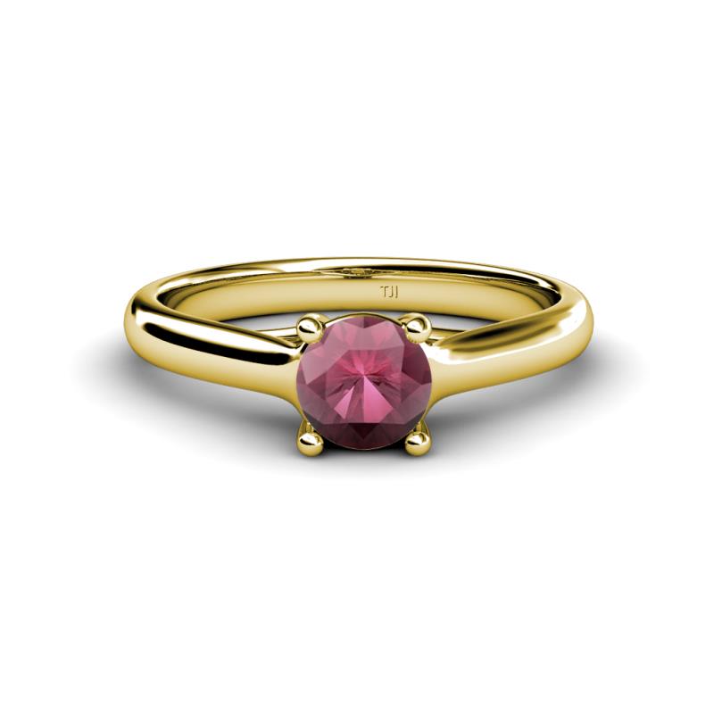 Corona Rhodolite Garnet Solitaire Engagement Ring 