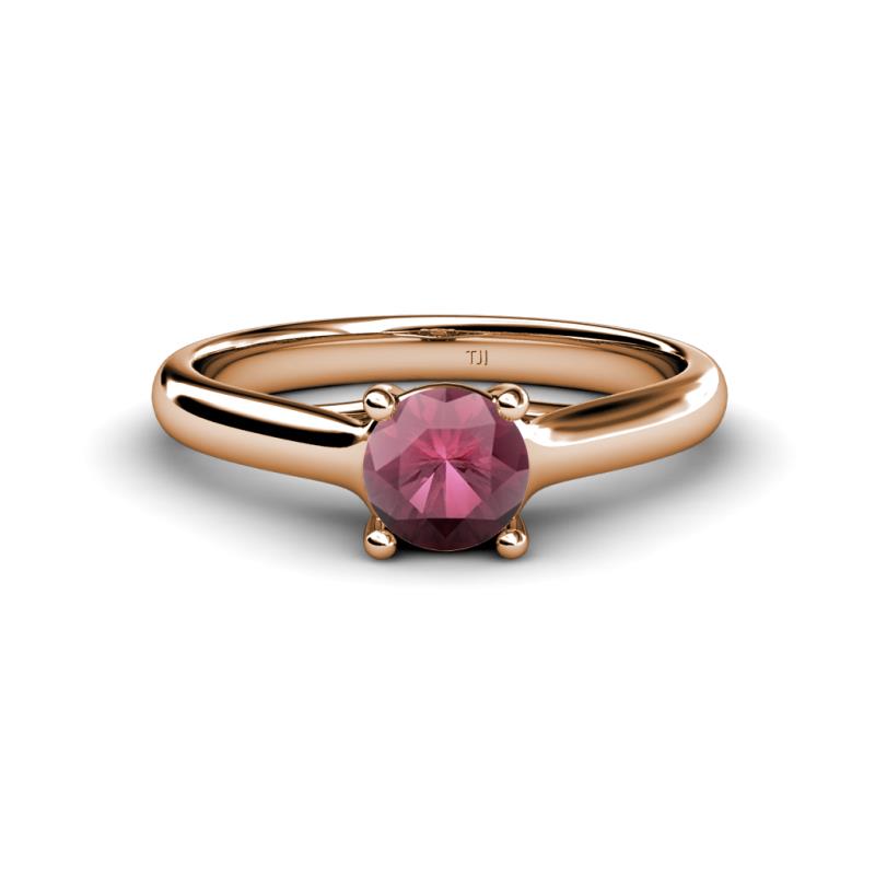 Corona Rhodolite Garnet Solitaire Engagement Ring 