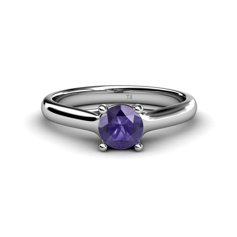 Corona Iolite Solitaire Engagement Ring 