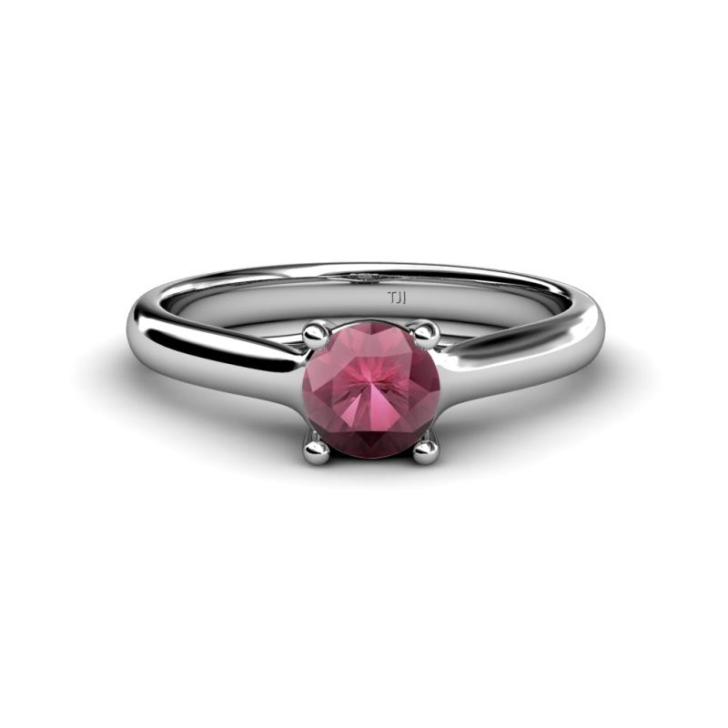 Corona Rhodolite Garnet Solitaire Engagement Ring 