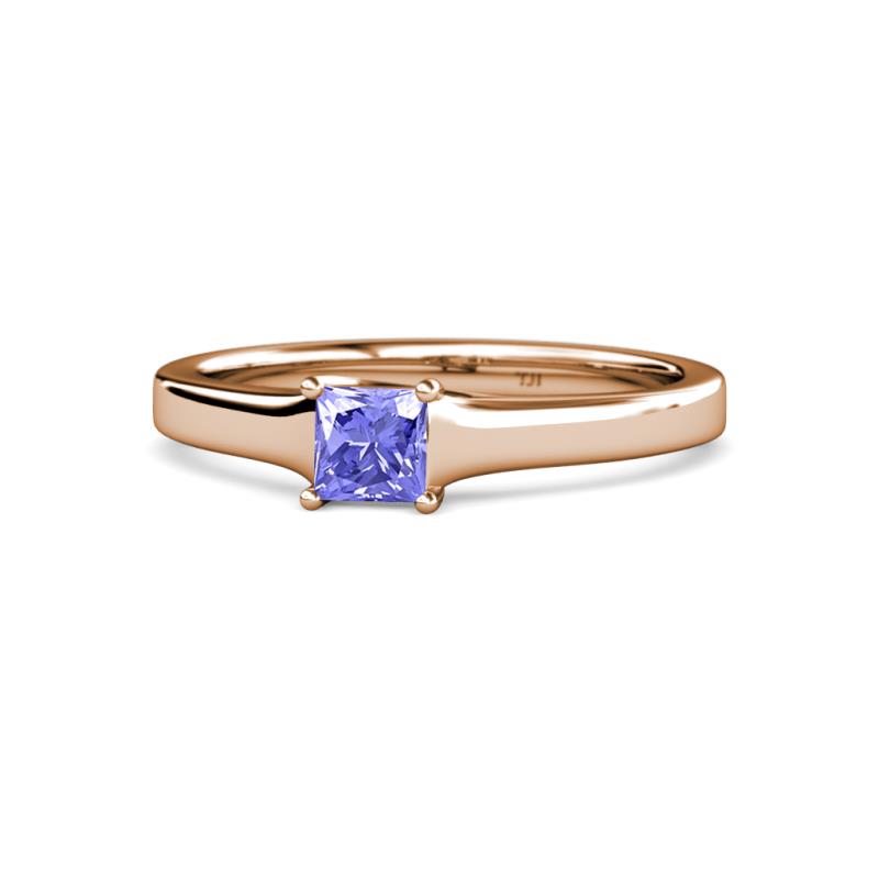 Jemima Princess Cut Tanzanite Solitaire Engagement Ring 