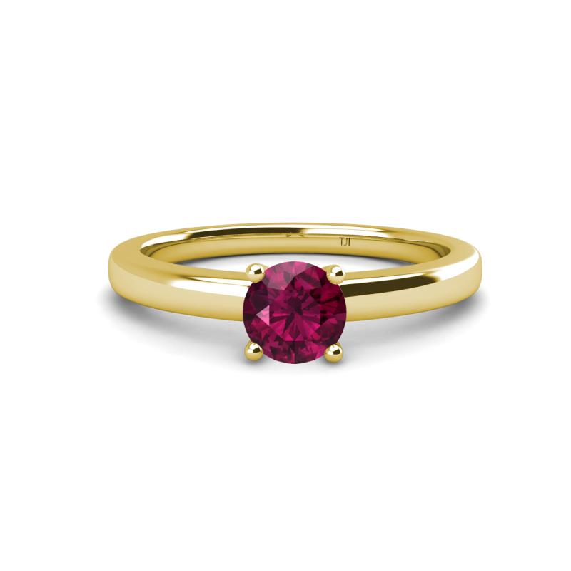 Kyle 6.50 mm Round Rhodolite Garnet Solitaire Engagement Ring 